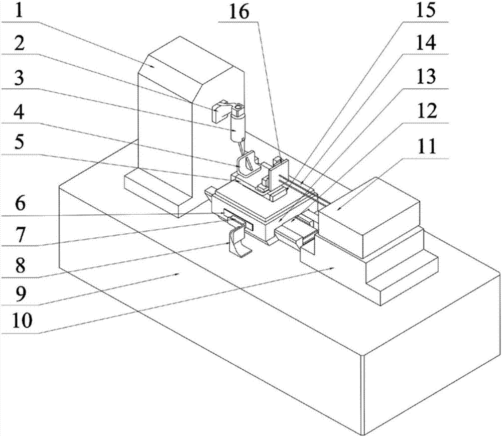 Inductive sensor calibration method and device for three-axis laser interferometer measurement