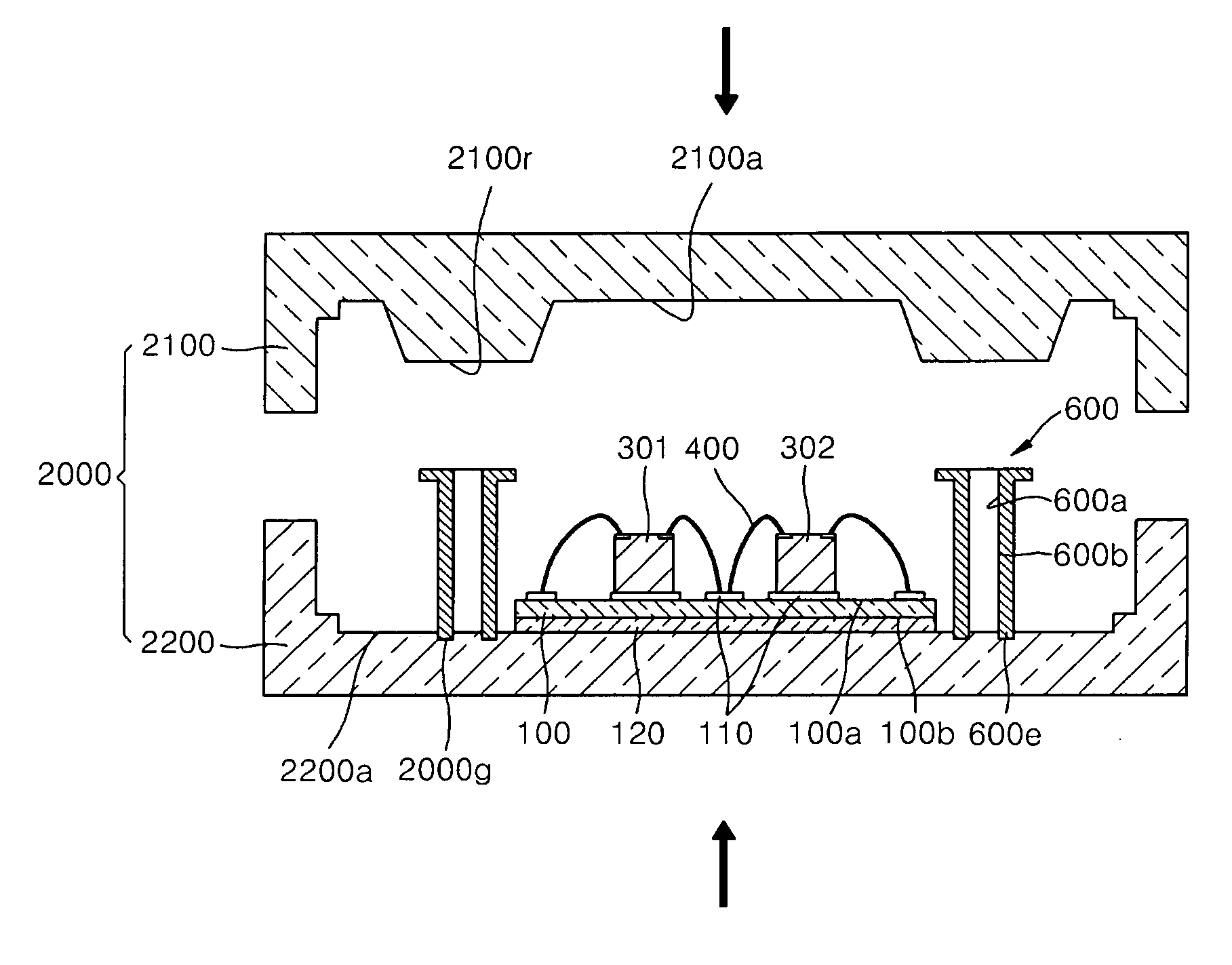 Power device package and semiconductor package mold for fabricating the same