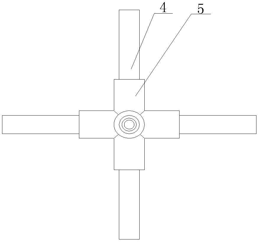 Spatial cross central explosion tube