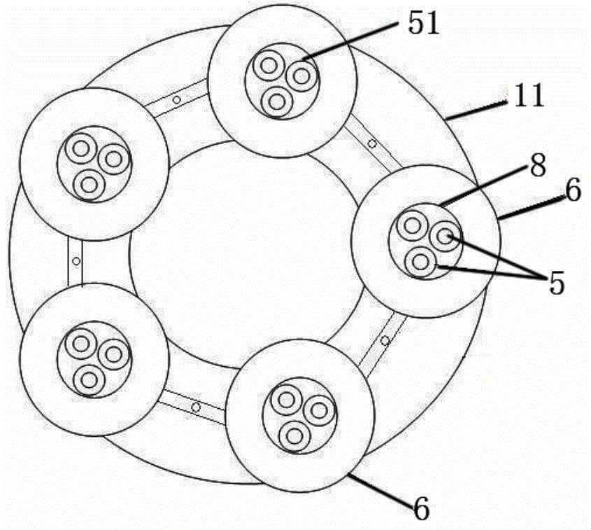 Three-shaft rotation base frame device in vacuum film plating cavity