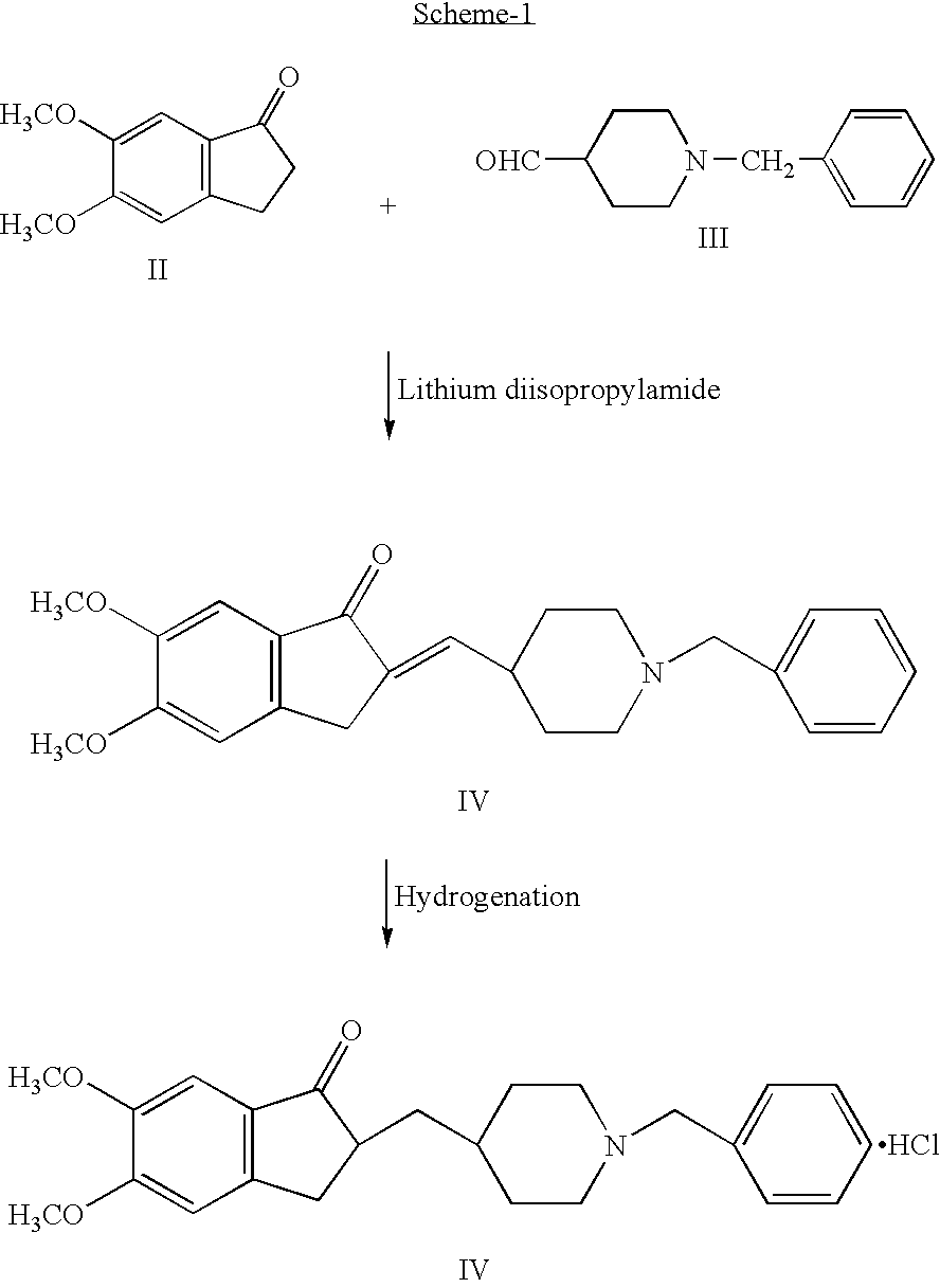 Process for the preparation of donepezil hydrochloride