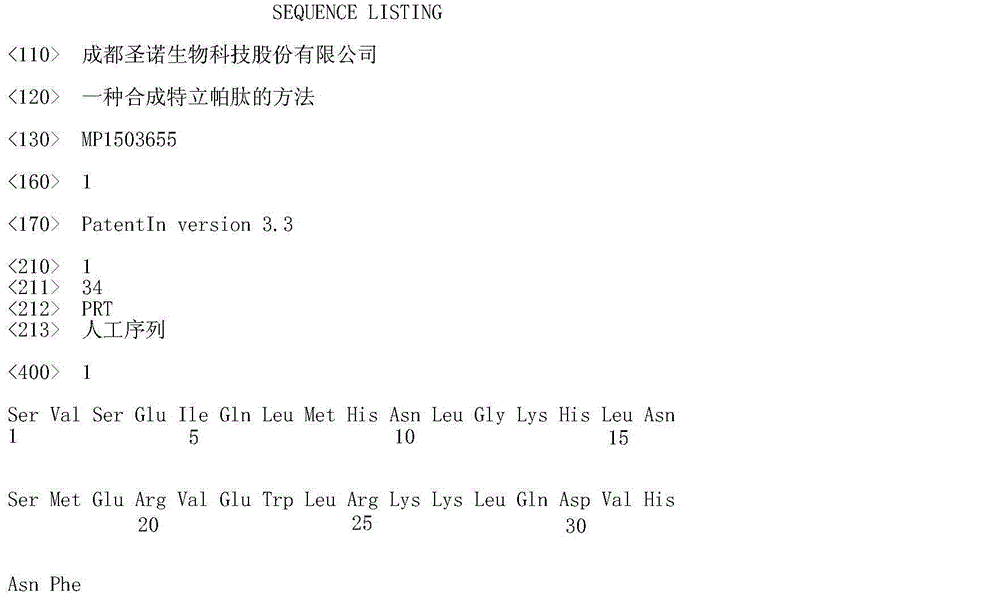 Method for synthesizing teriparatide