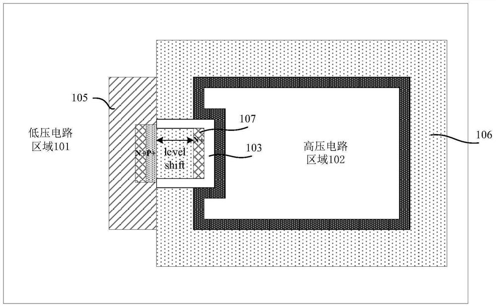 Annular isolation structure in high-voltage BCD structure, and manufacturing method thereof