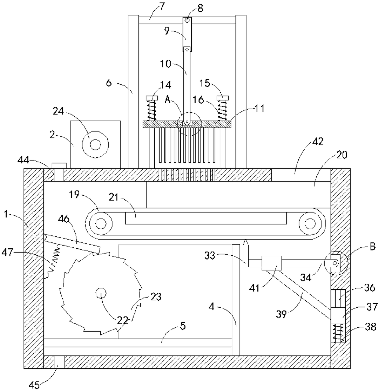 Potato slicing device