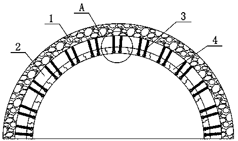 Tunnel support system suitable for soft and broken surrounding rocks