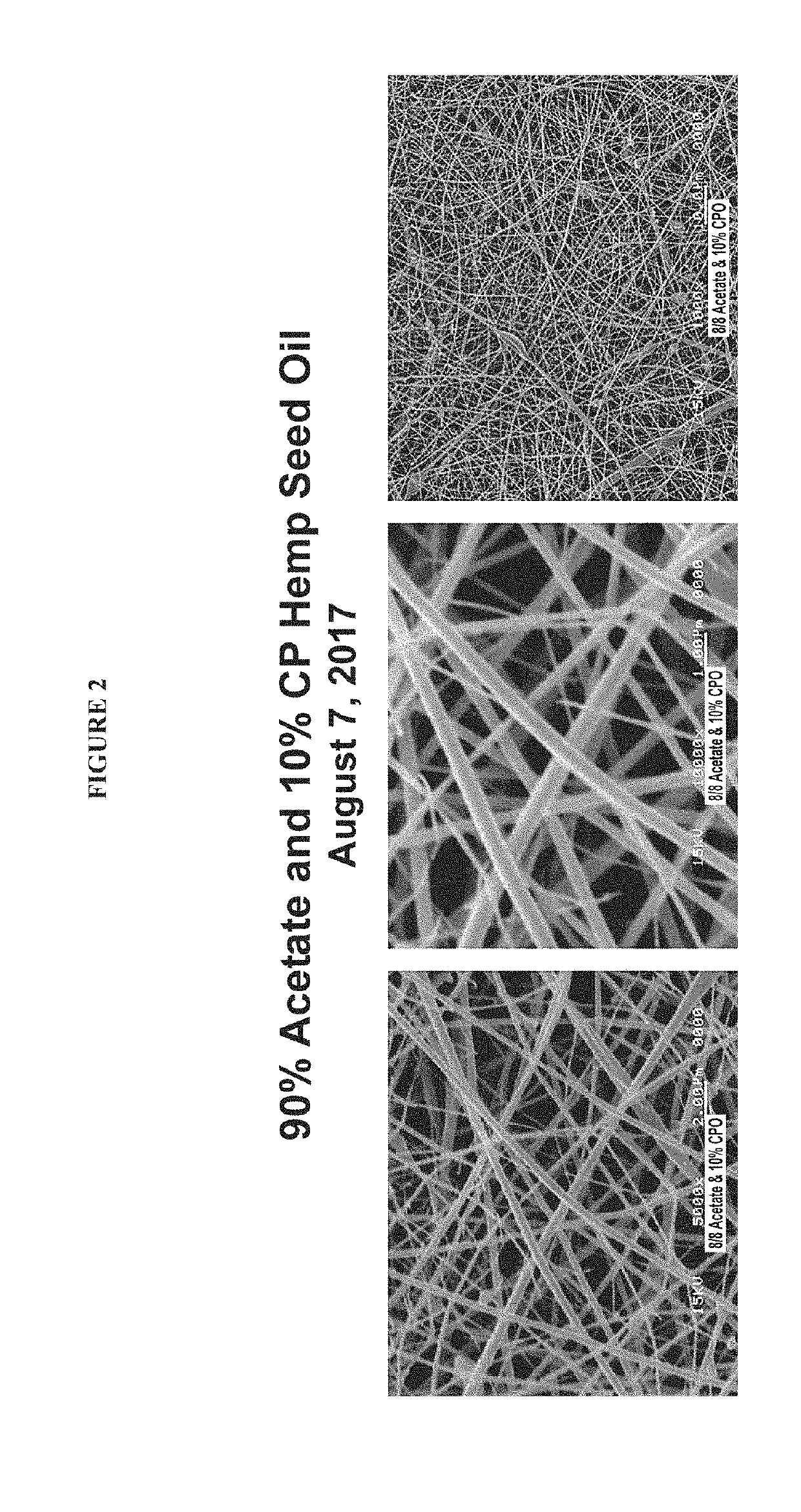 Nanospun hemp-based materials