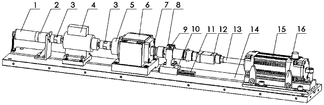 A small planetary roller screw pair accuracy and efficiency detection device