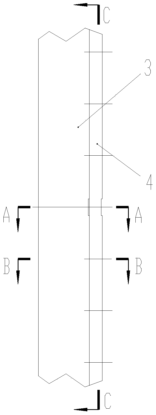 Construction method for reducing thickness of aluminum formwork wall