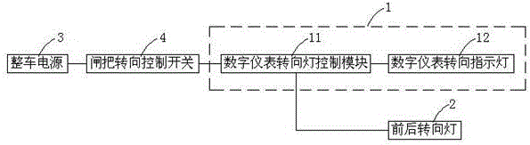 A digital instrument with flashing relay function for motorcycle