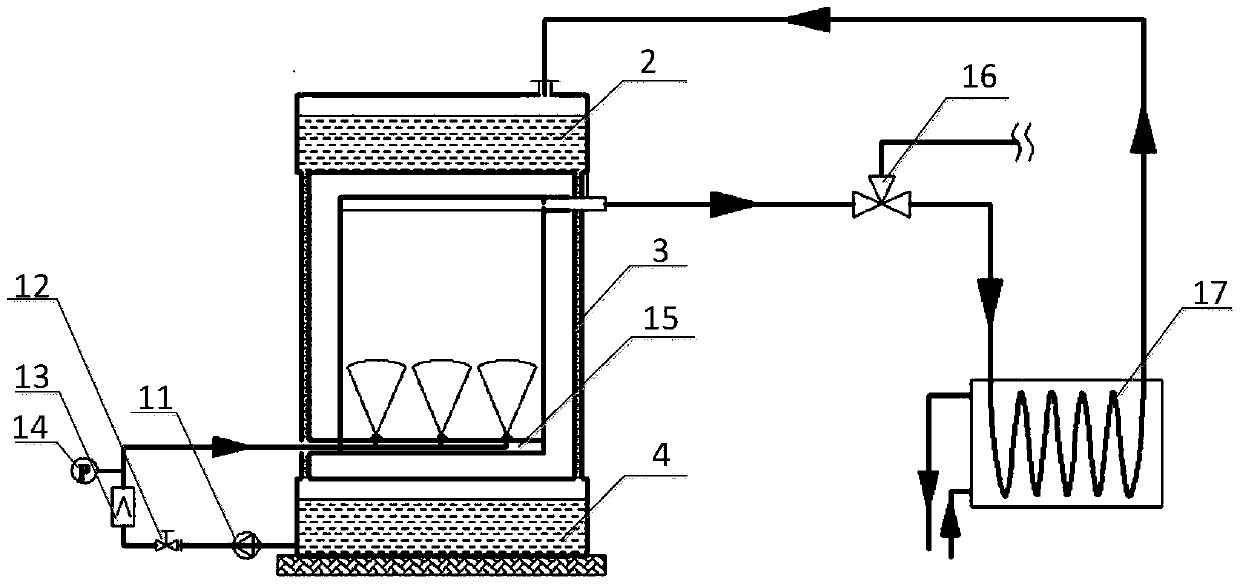 Ceramic-matrix high-temperature fused-salt phase-change heat-storage type off-peak electricity utilizing and steam generating device