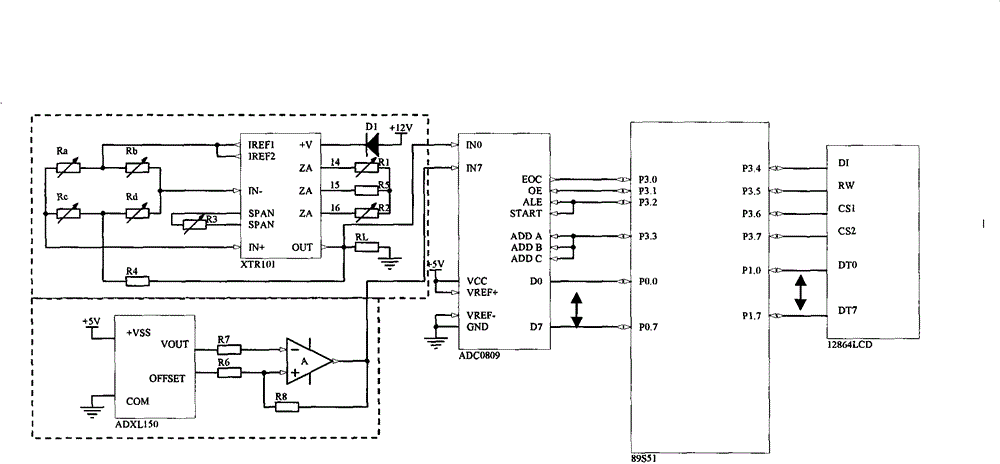 Device and method for detecting coal seam gas pressure and coal wall stress