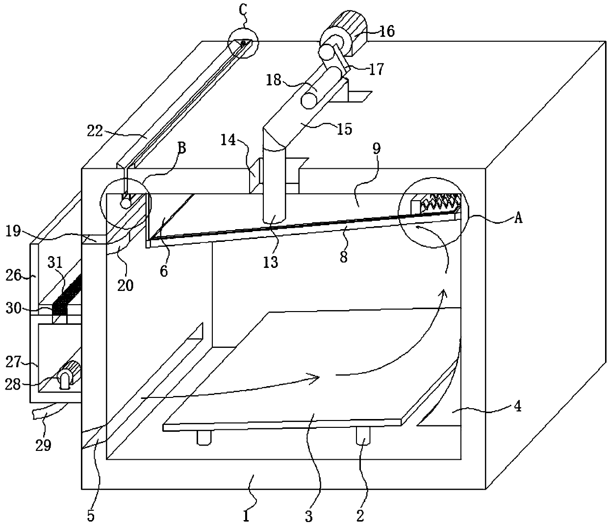 Dryer capable of removing lint for cotton wool textile fabrics