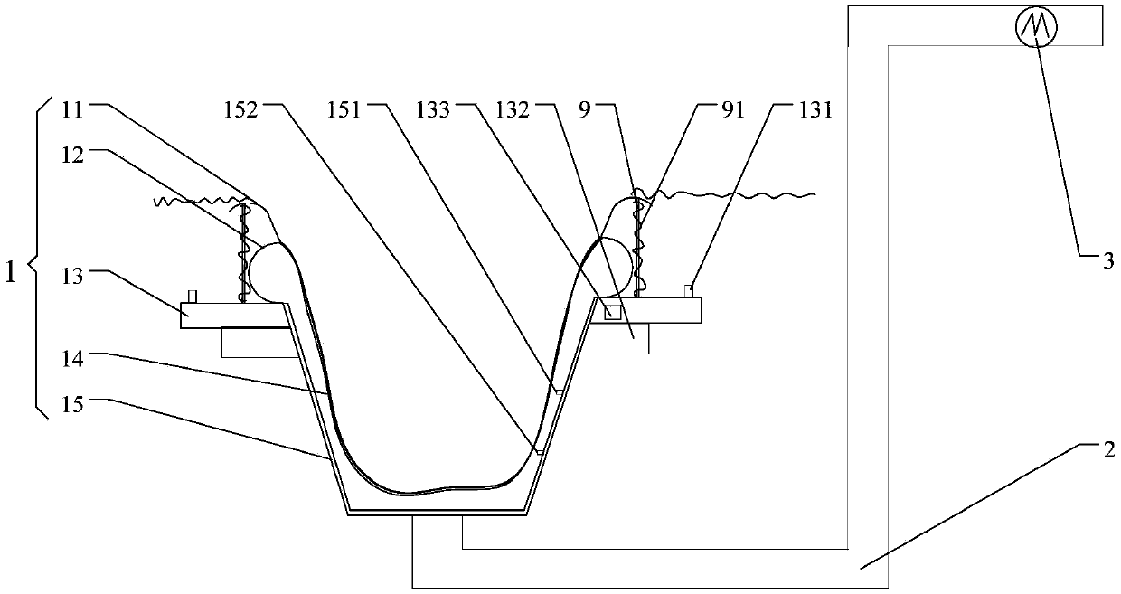 Water surface garbage recovery and treatment device