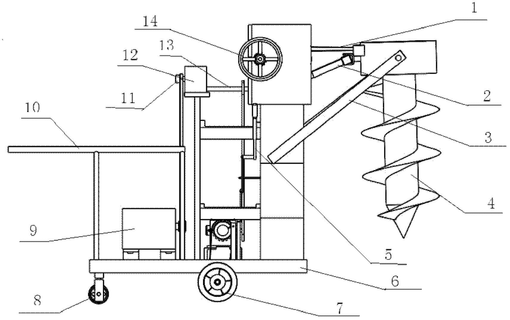 Digging machine for tree planting