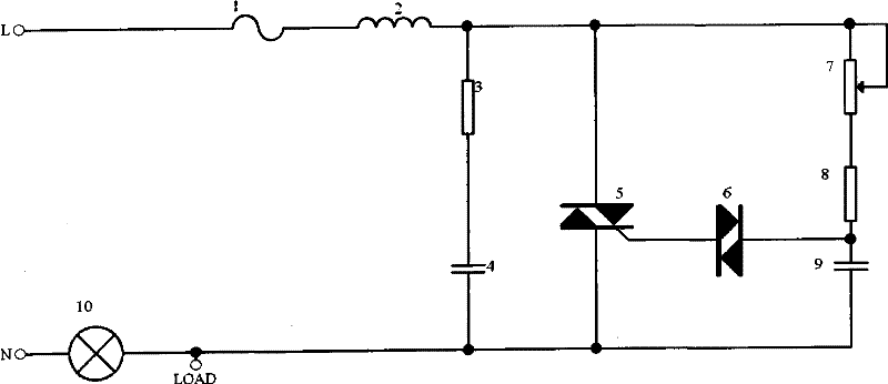 LED light modulation apparatus suitable for controlled silicon dimmer