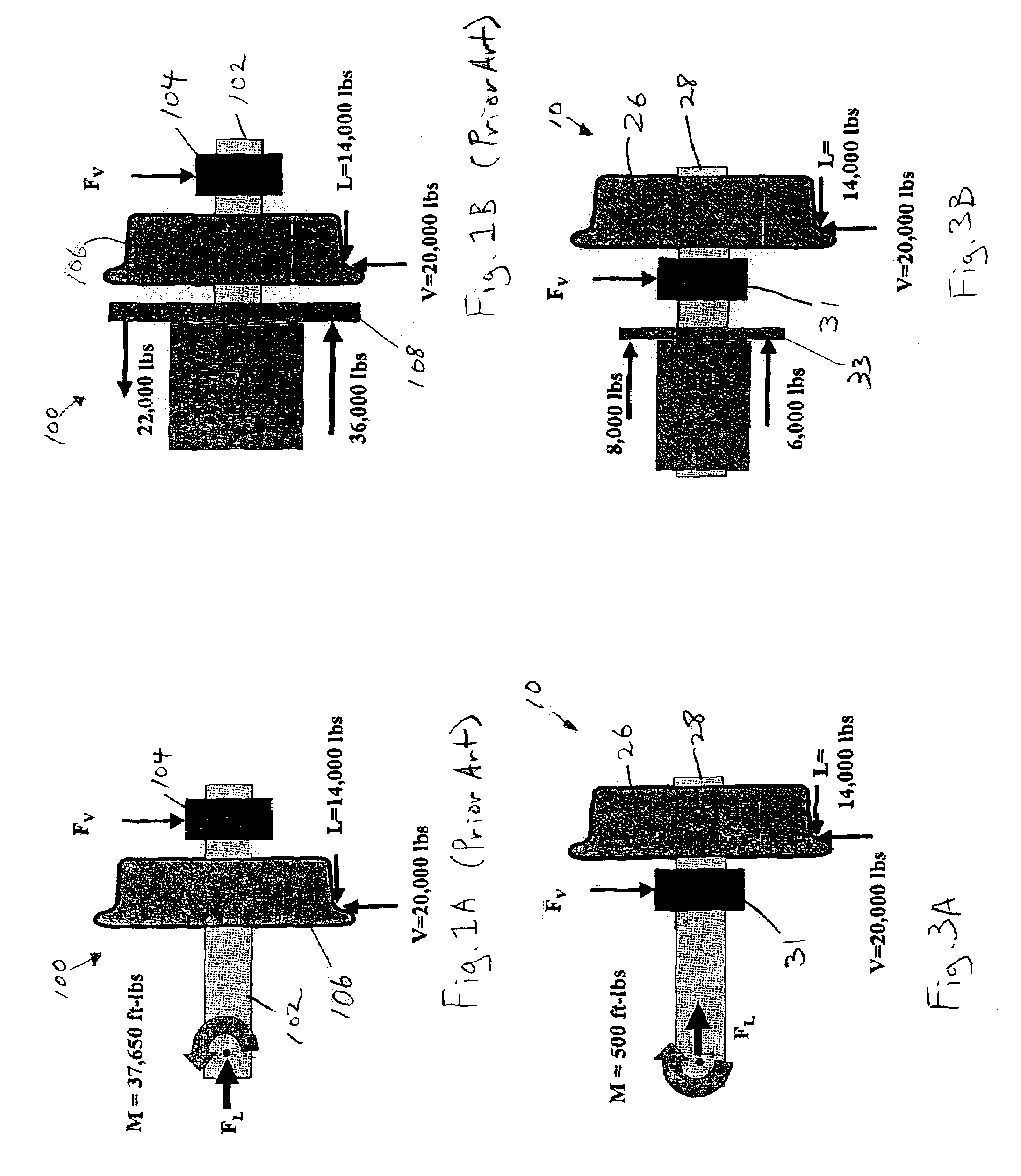 Inner bearing split axle assembly