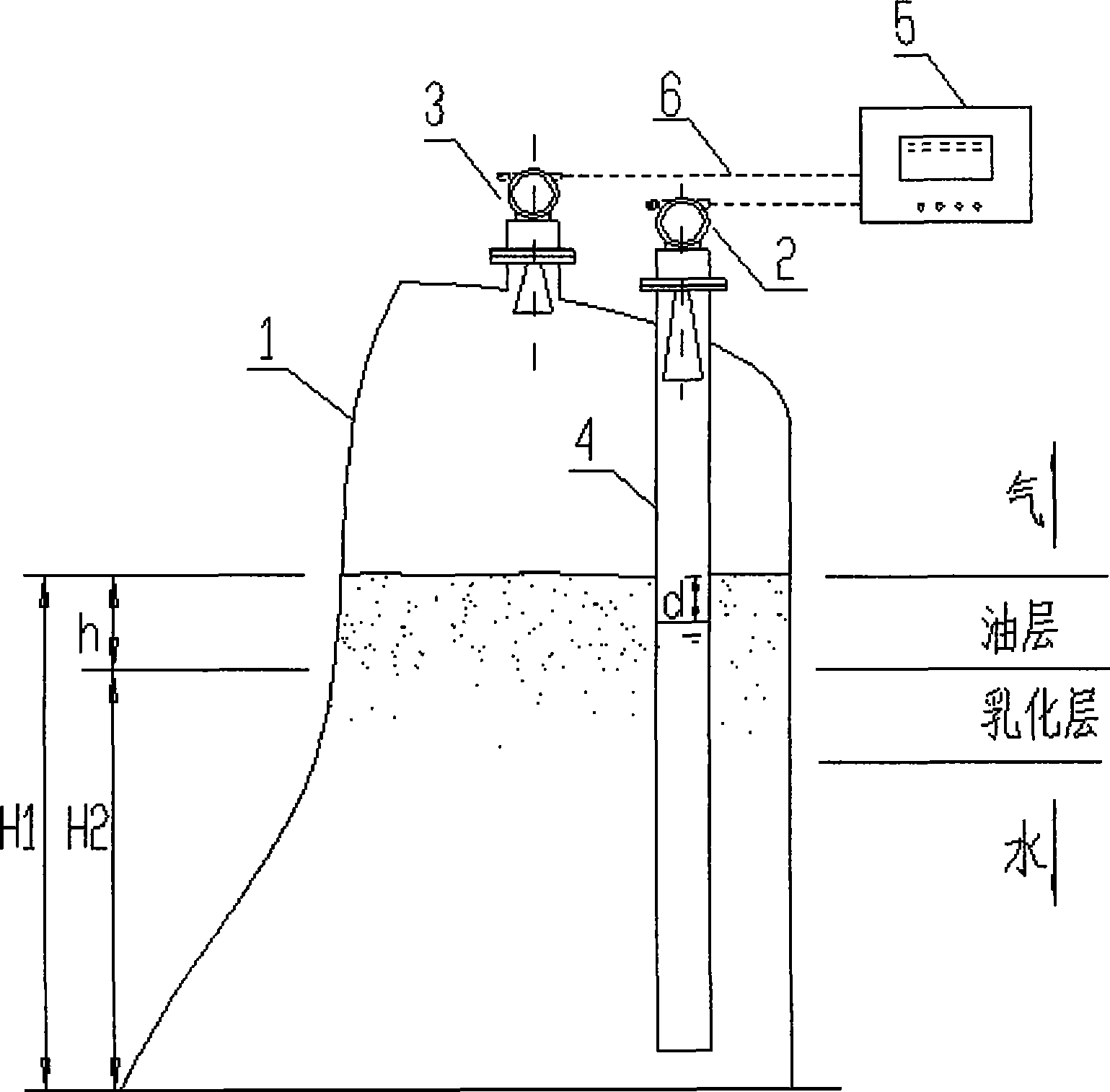 Non-contact oil layer thickness detecting method