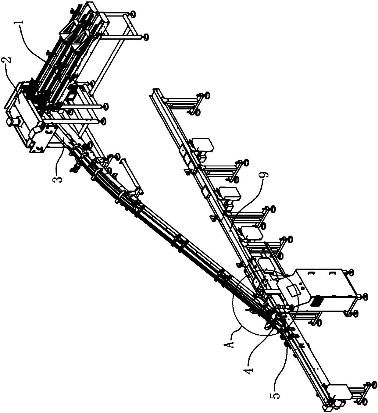 Square material cover separating and buckling machine