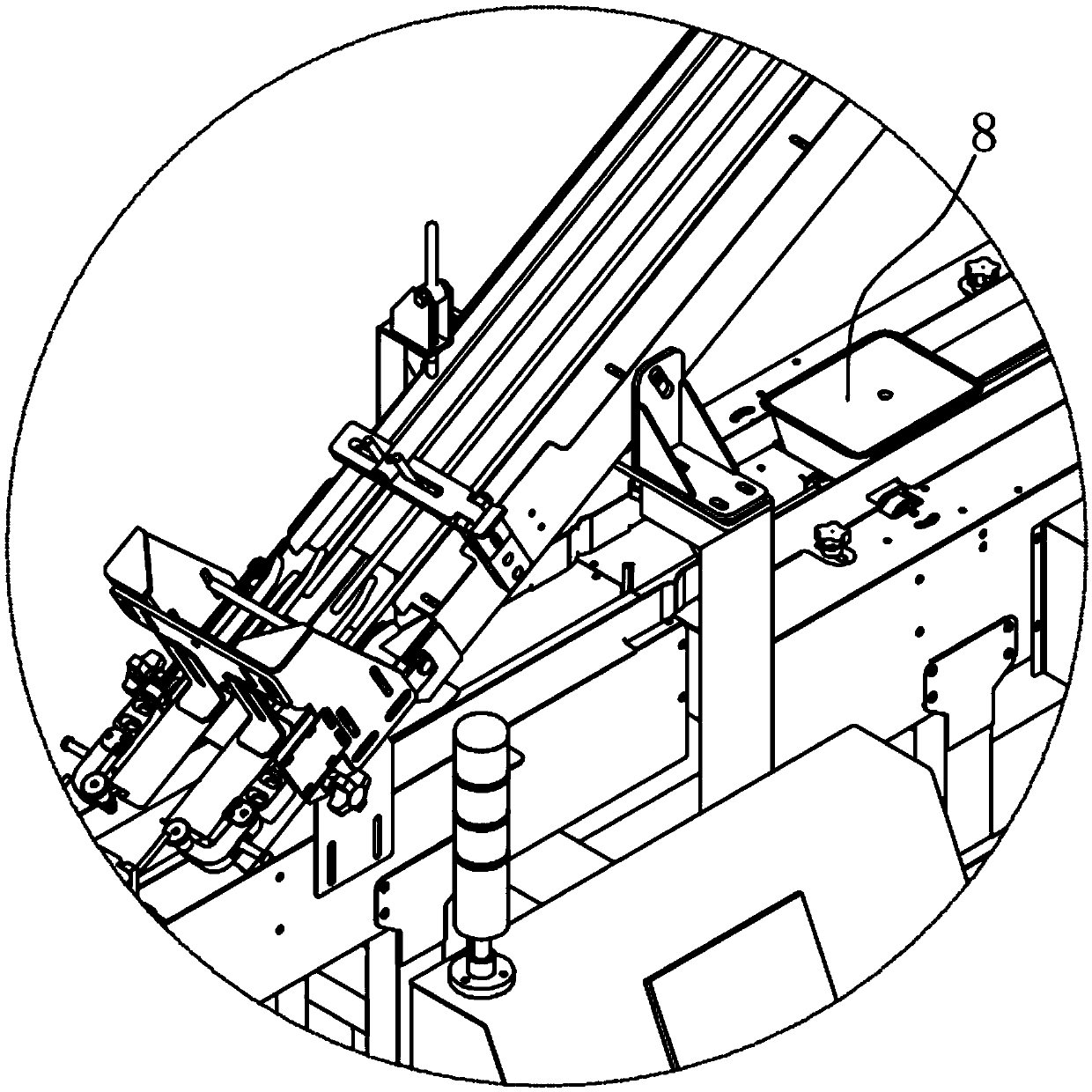 Square material cover separating and buckling machine