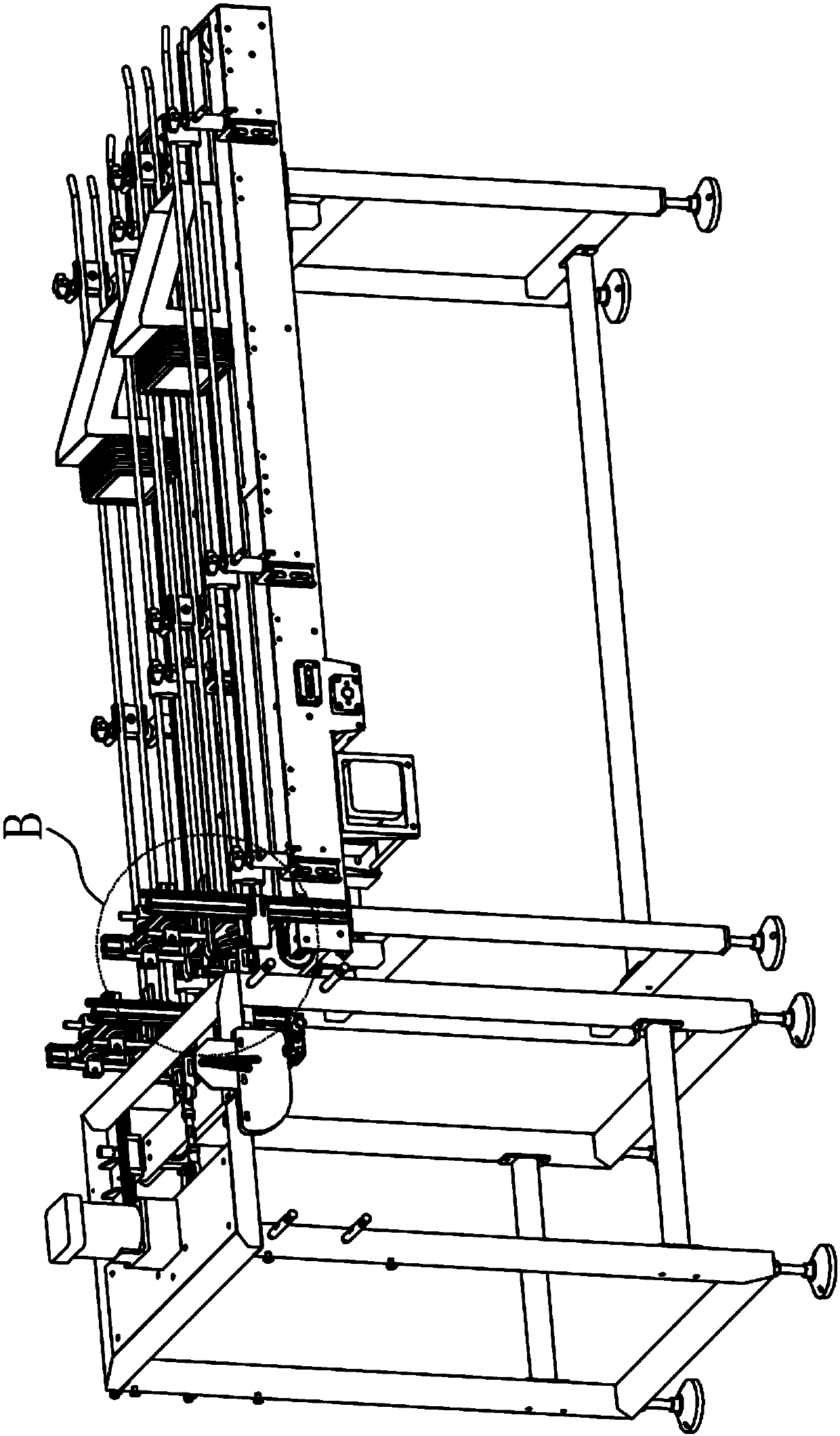 Square material cover separating and buckling machine