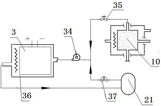 Hybrid power system with waste heat recovery function and environment air purification function and for hydrogen vehicle