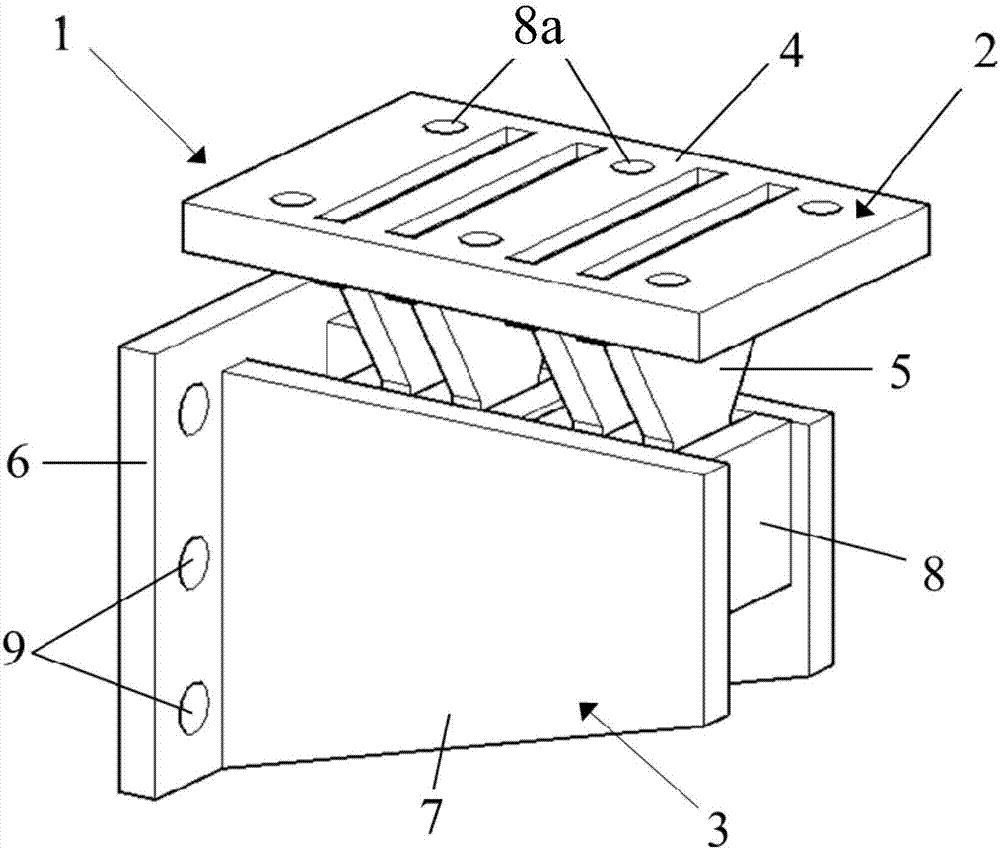 Adjustable coupling beam joint seismic energy dissipating device and seismic coupling beam joint