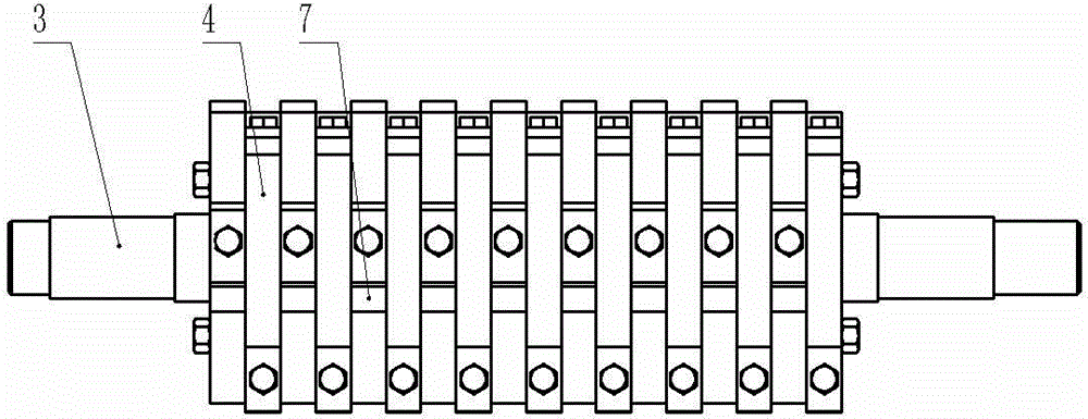 Rubber crushing device