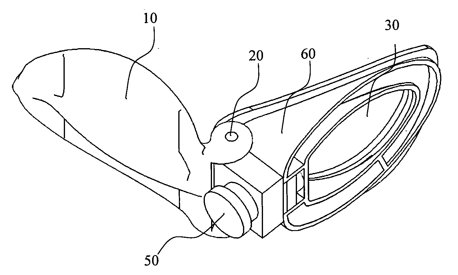 Device for applying an ophthalmic medicament mist