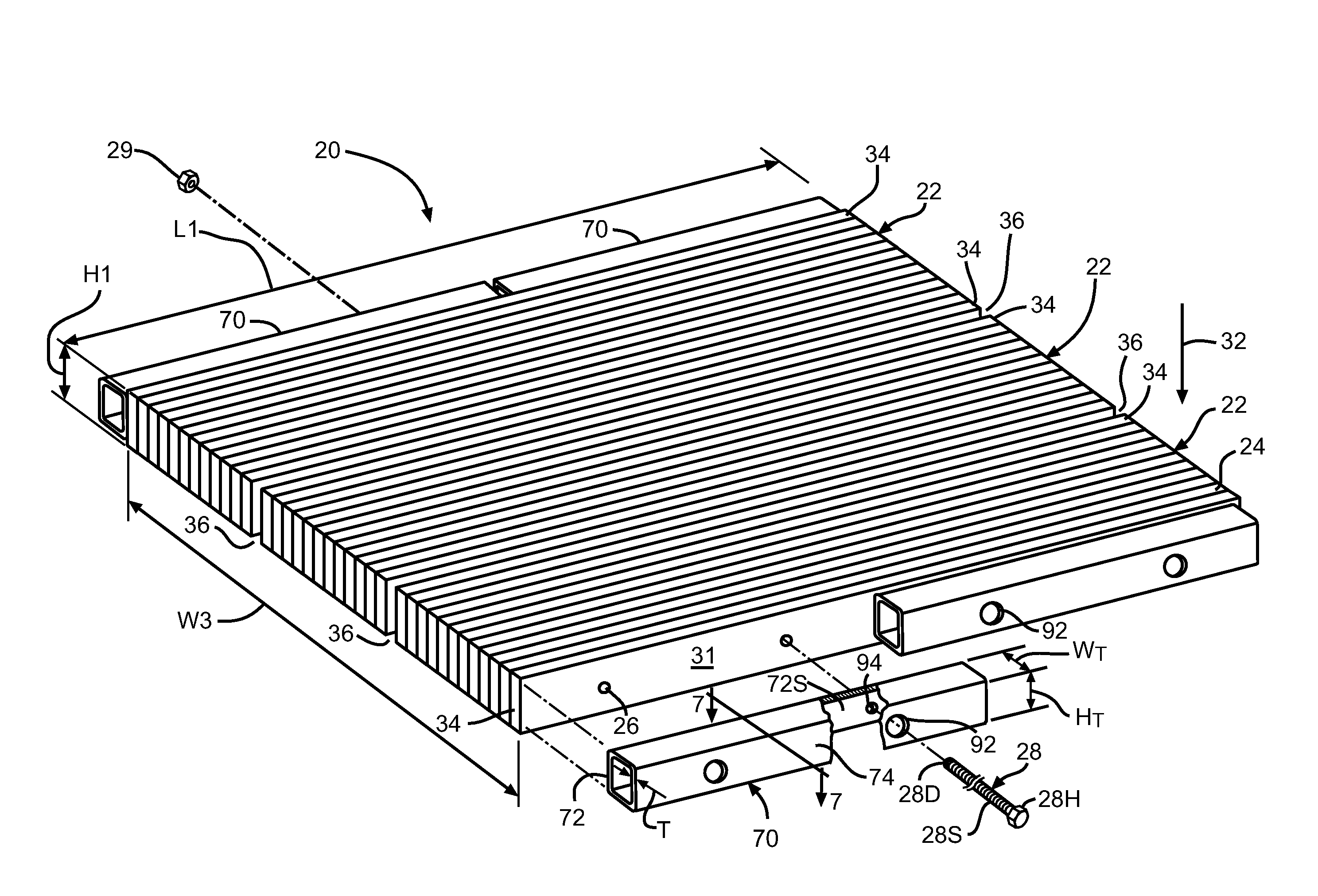 Reinforced laminated support mat