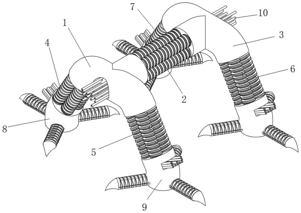 Pneumatically-driven four-footed soft wall-climbing robot