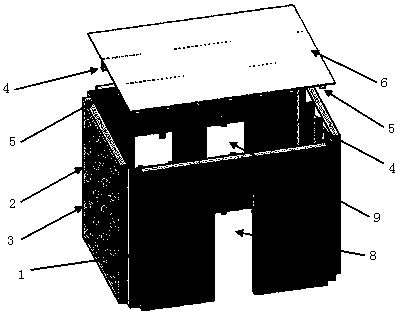 Prefabricated type box plate steel structure multi-storey and high-rise structural system and construction method