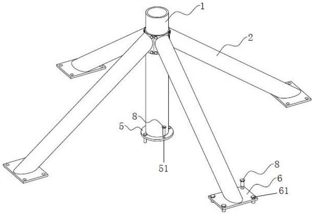 Scaffold base for construction engineering