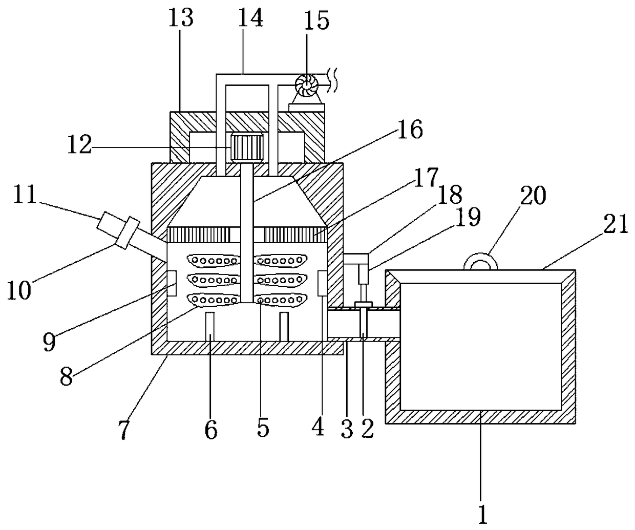 Environment-friendly fermentation device for new energy biogas