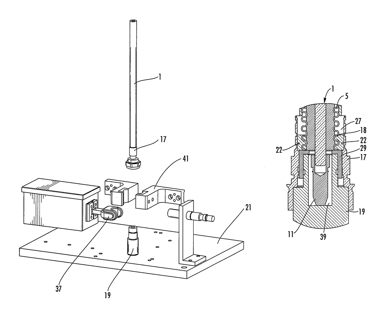 Method and apparatus for forming interface between coaxial cable and connector