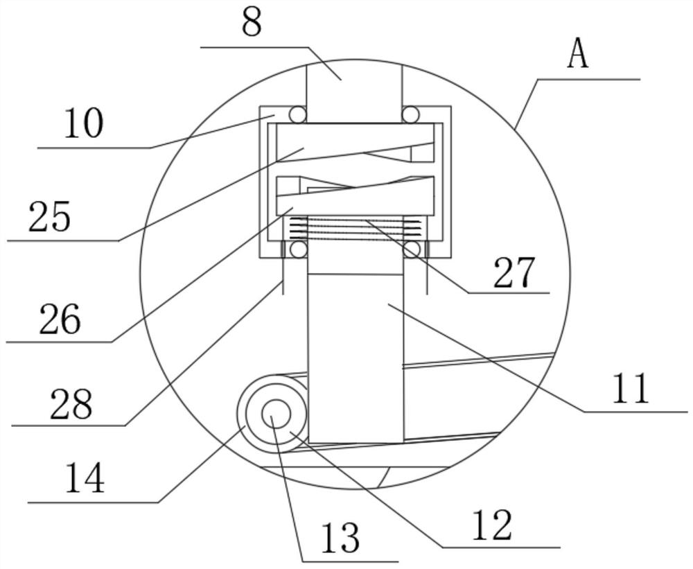 Grass pressing structure for lawn trimmer