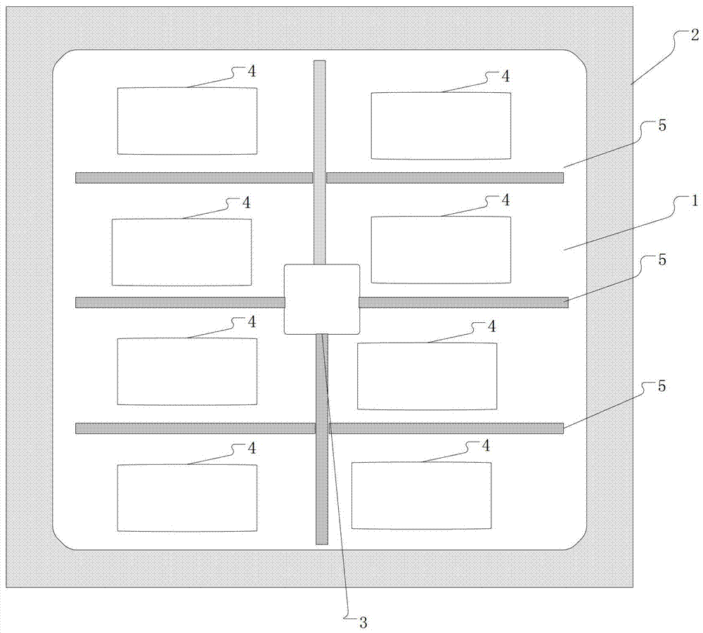 A large current igbt layout with uniform grid voltage distribution