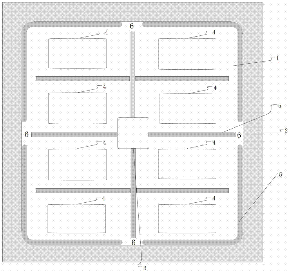 A large current igbt layout with uniform grid voltage distribution