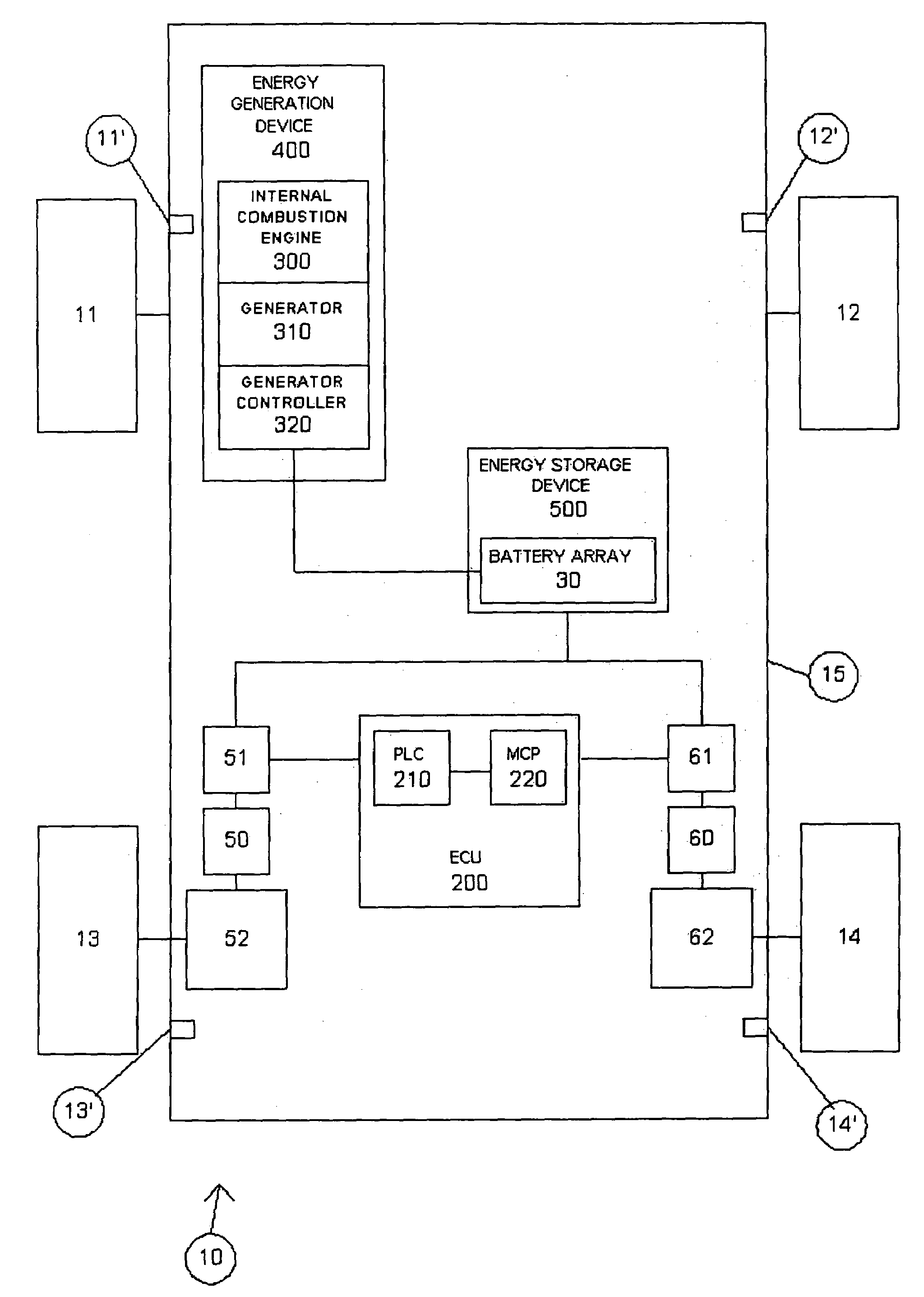 Method and apparatus for adaptive control of traction drive units in a hybrid vehicle