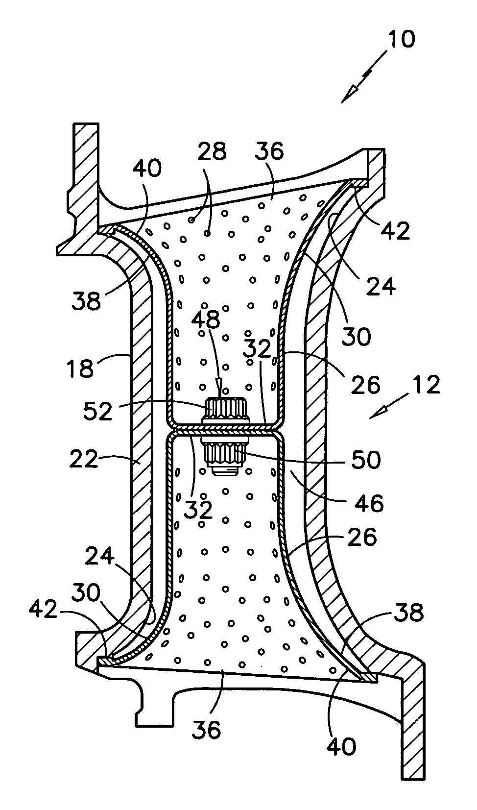 Temperature tolerant vane assembly