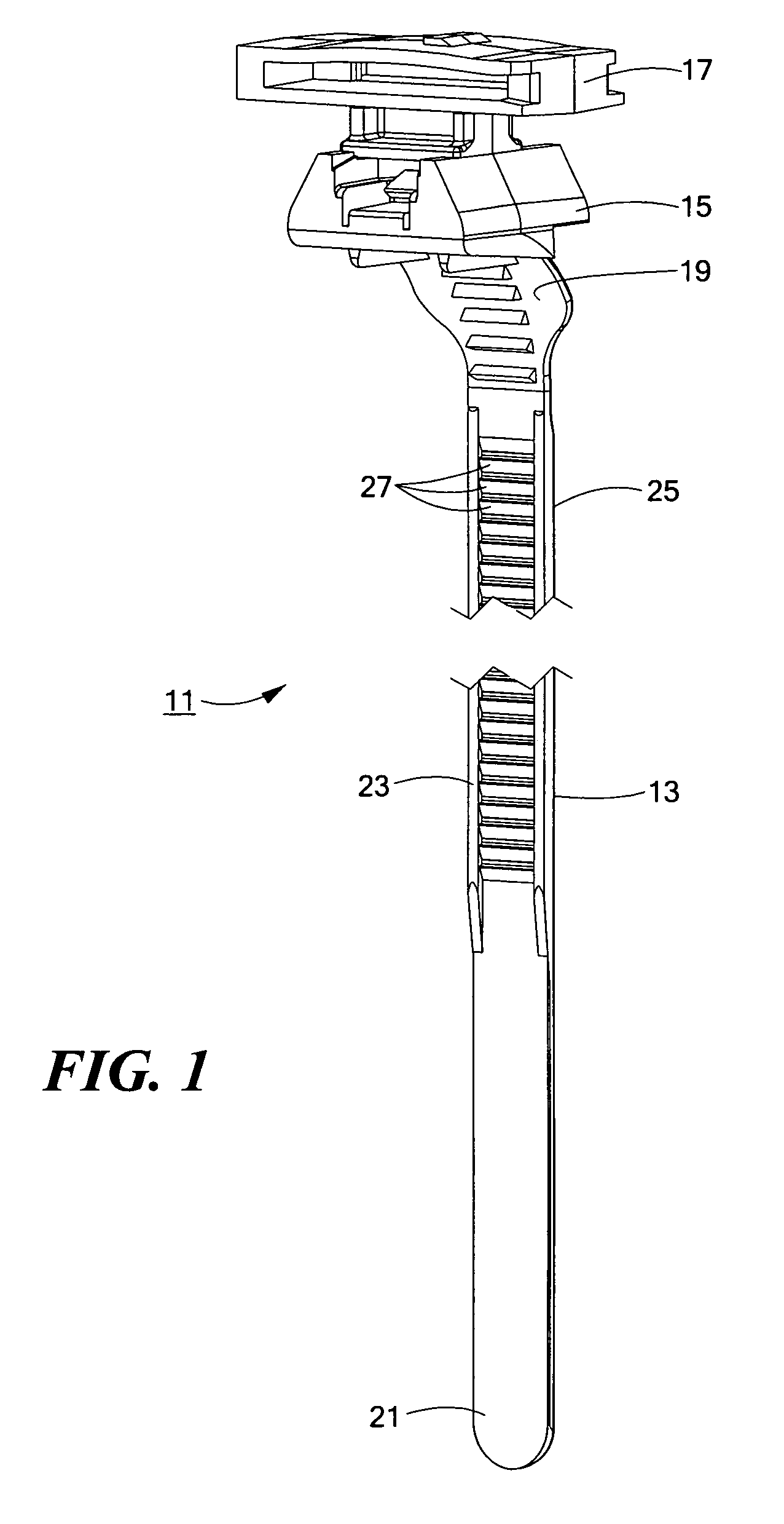 Cable tie with electrical connector fastener