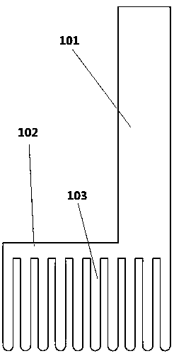 A gas evaporator with radially changing distribution density at the evaporating end