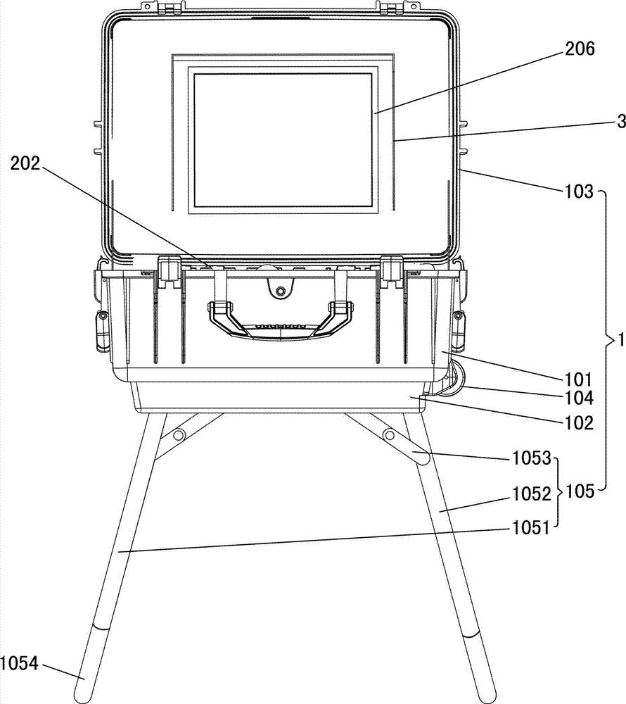 Travel suitcase type ultrasonic diagnosis device