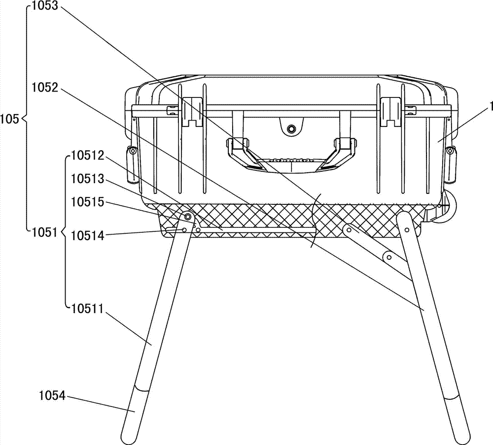 Travel suitcase type ultrasonic diagnosis device