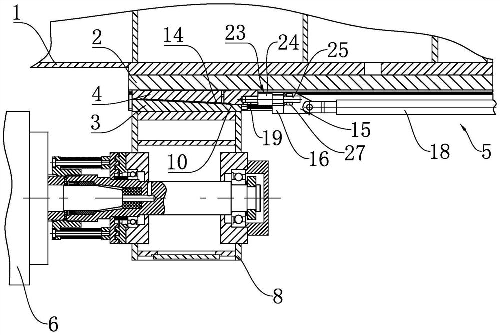 Sealed waterproof jacking mechanism of movable bearing seat