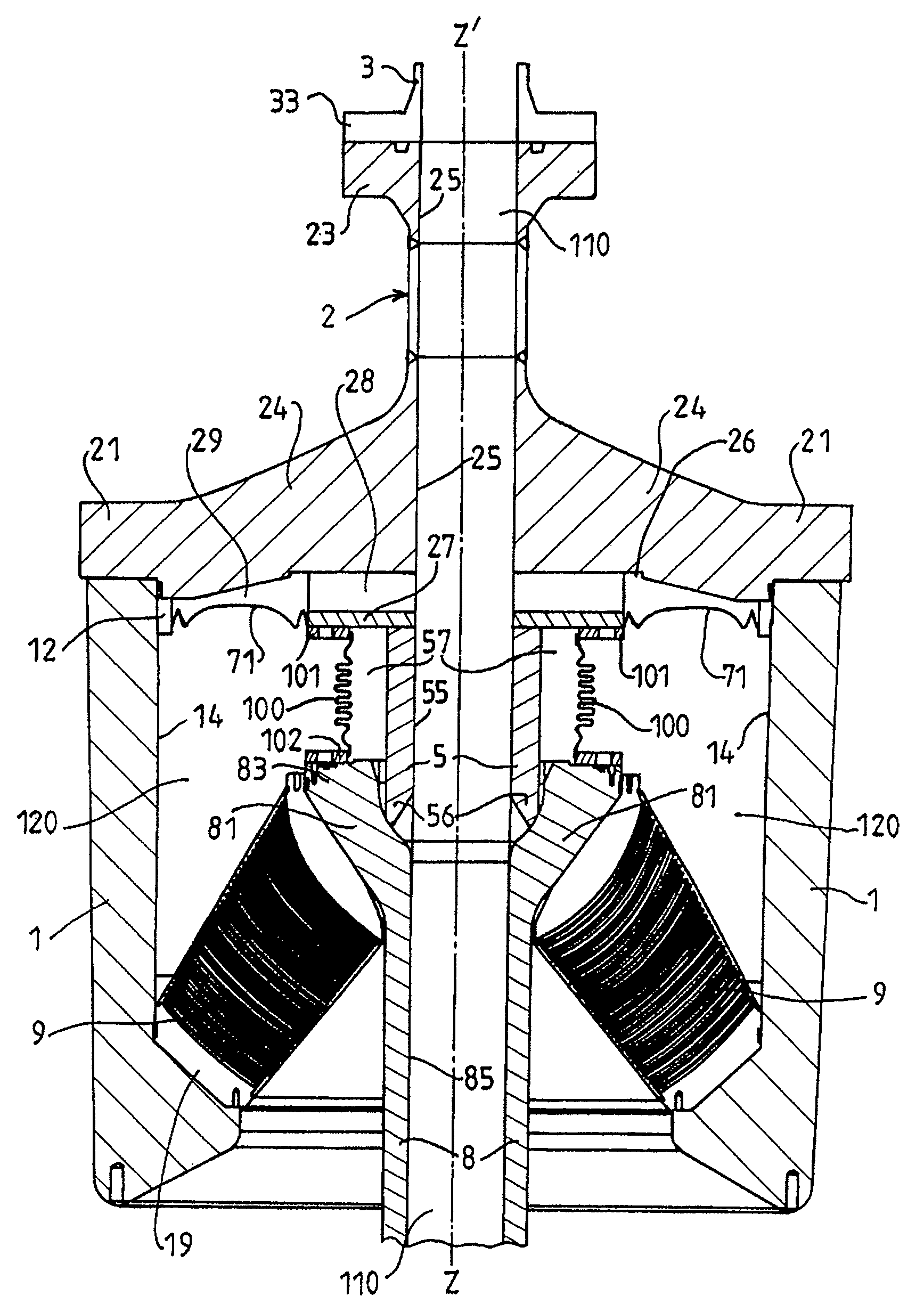 Flexible joint with bellows