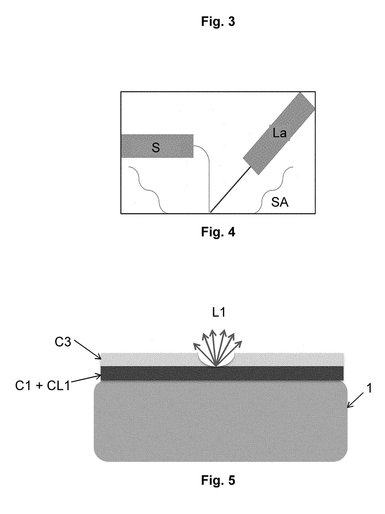 Luminescent Substrate Containing Abrasive Particles, and Method for the Production Thereof