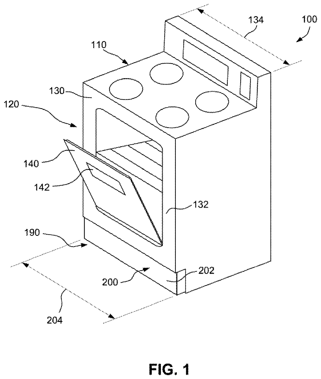 Movable front panel for home appliance