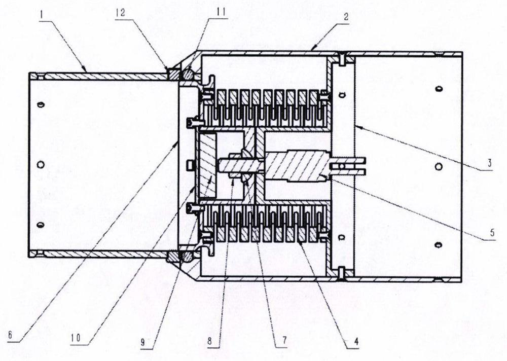 Interstage separation device suitable for small-missile-diameter aircrafts