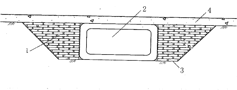 Geobag platform back roadbed and application method