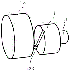 End surface grooving device